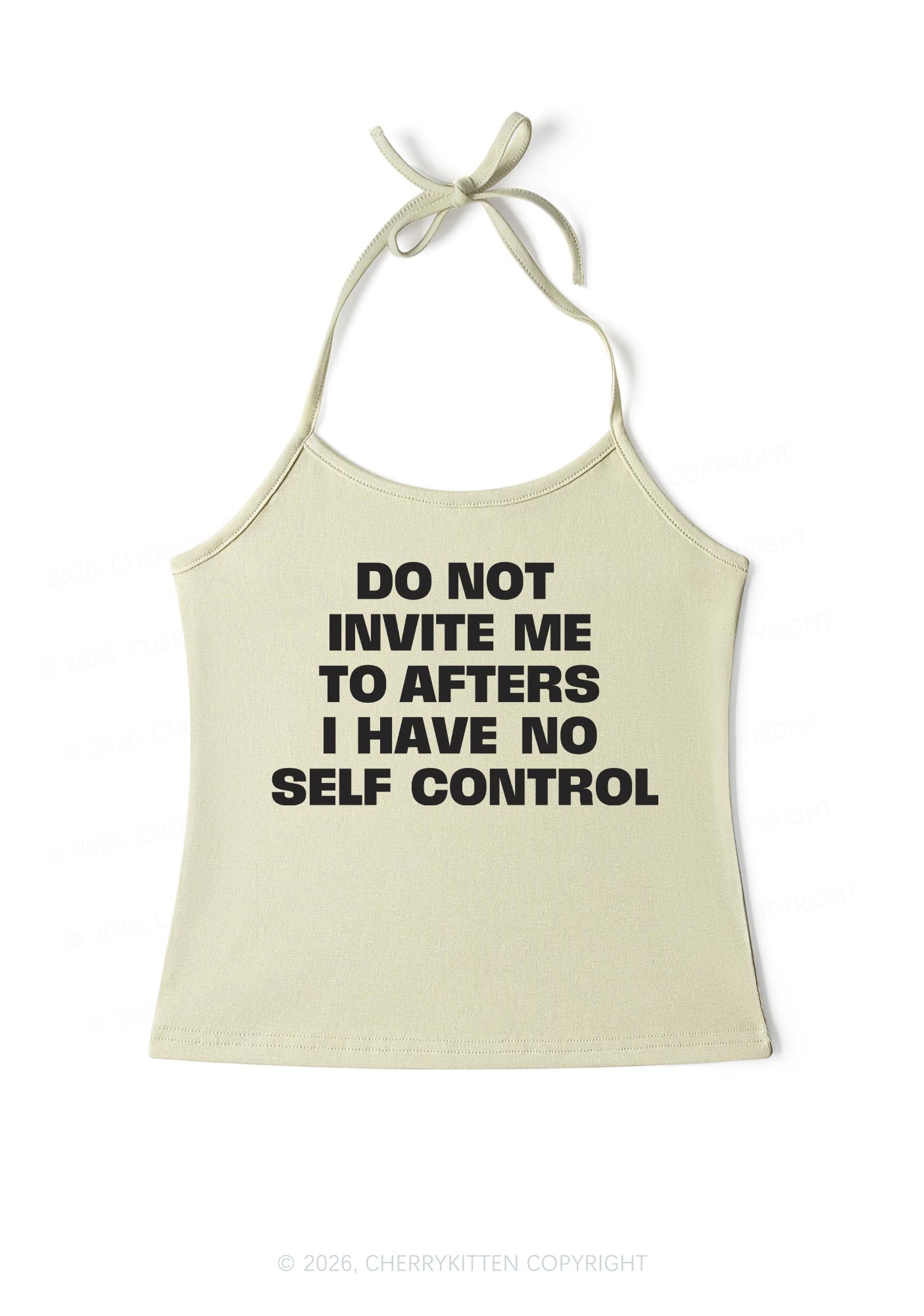 Do Not Invite Me To Afters Y2K Halter Neck Cami Cherrykitten