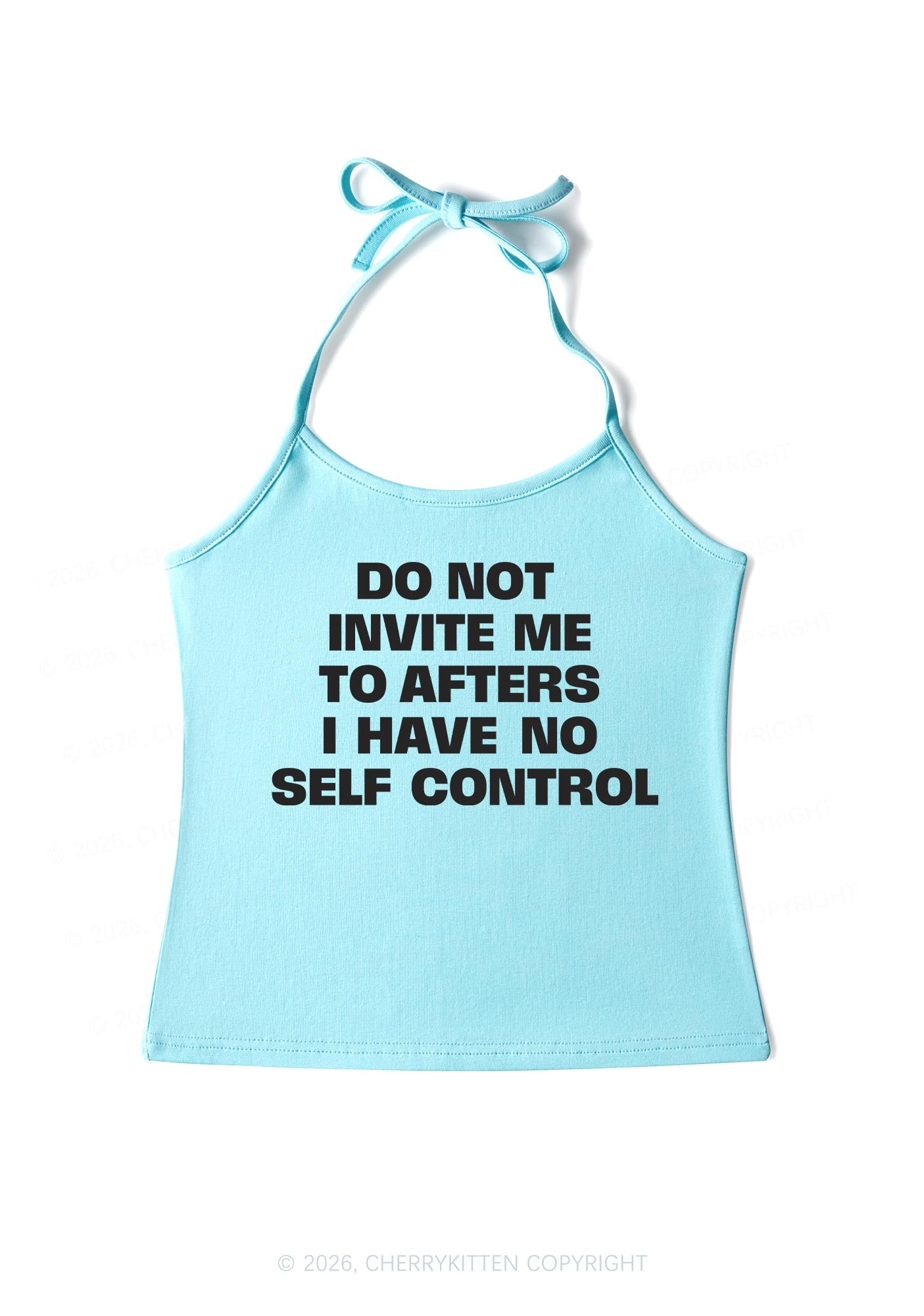 Do Not Invite Me To Afters Y2K Halter Neck Cami Cherrykitten