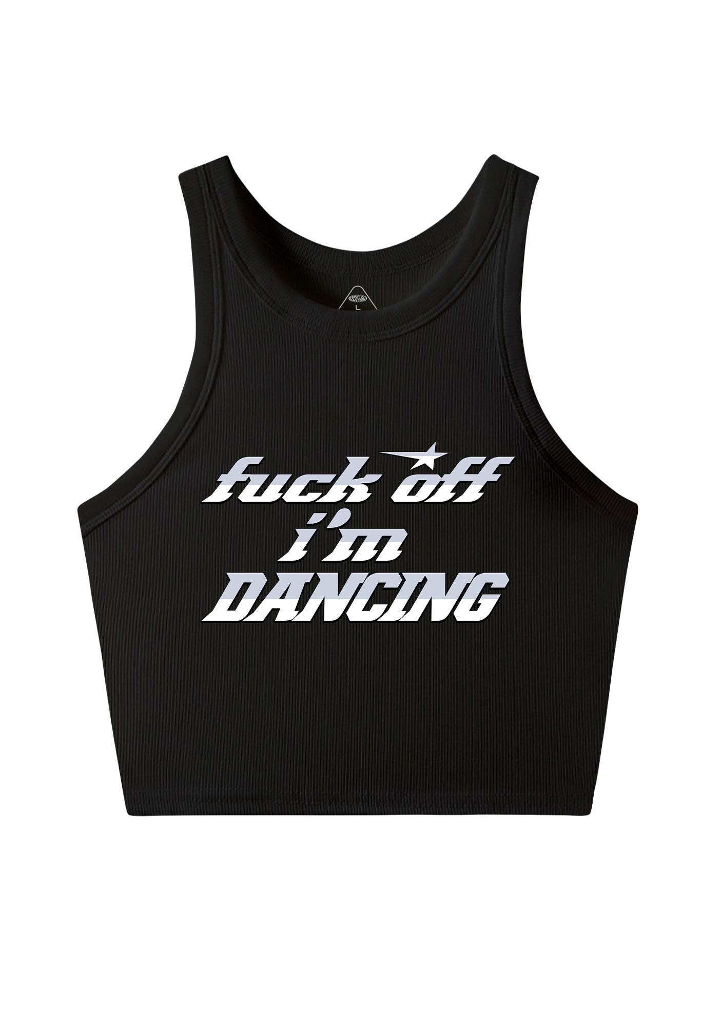 Fxxk Off Im Dancing Y2K Crop Tank Top Cherrykitten
