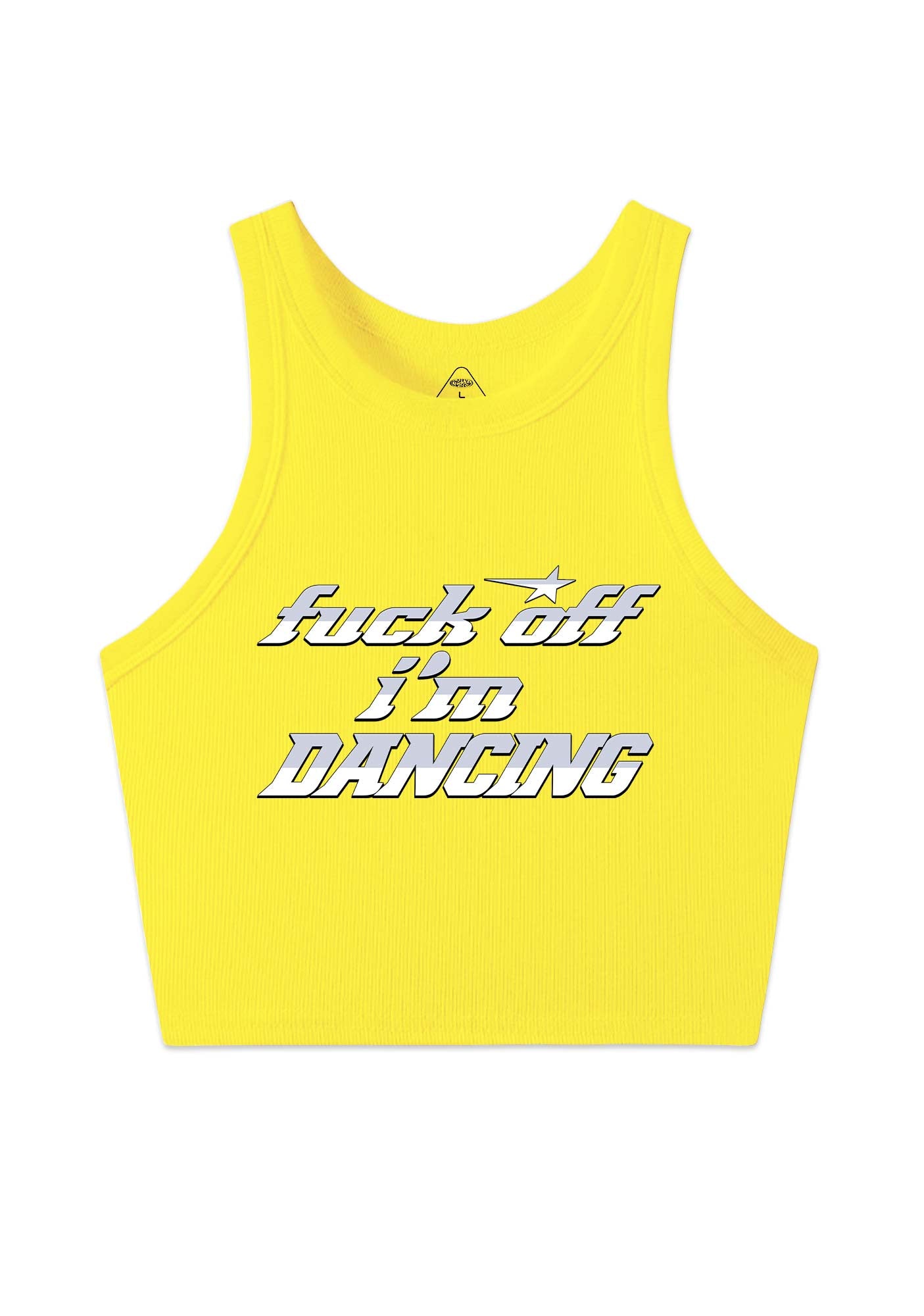Fxxk Off Im Dancing Y2K Crop Tank Top Cherrykitten