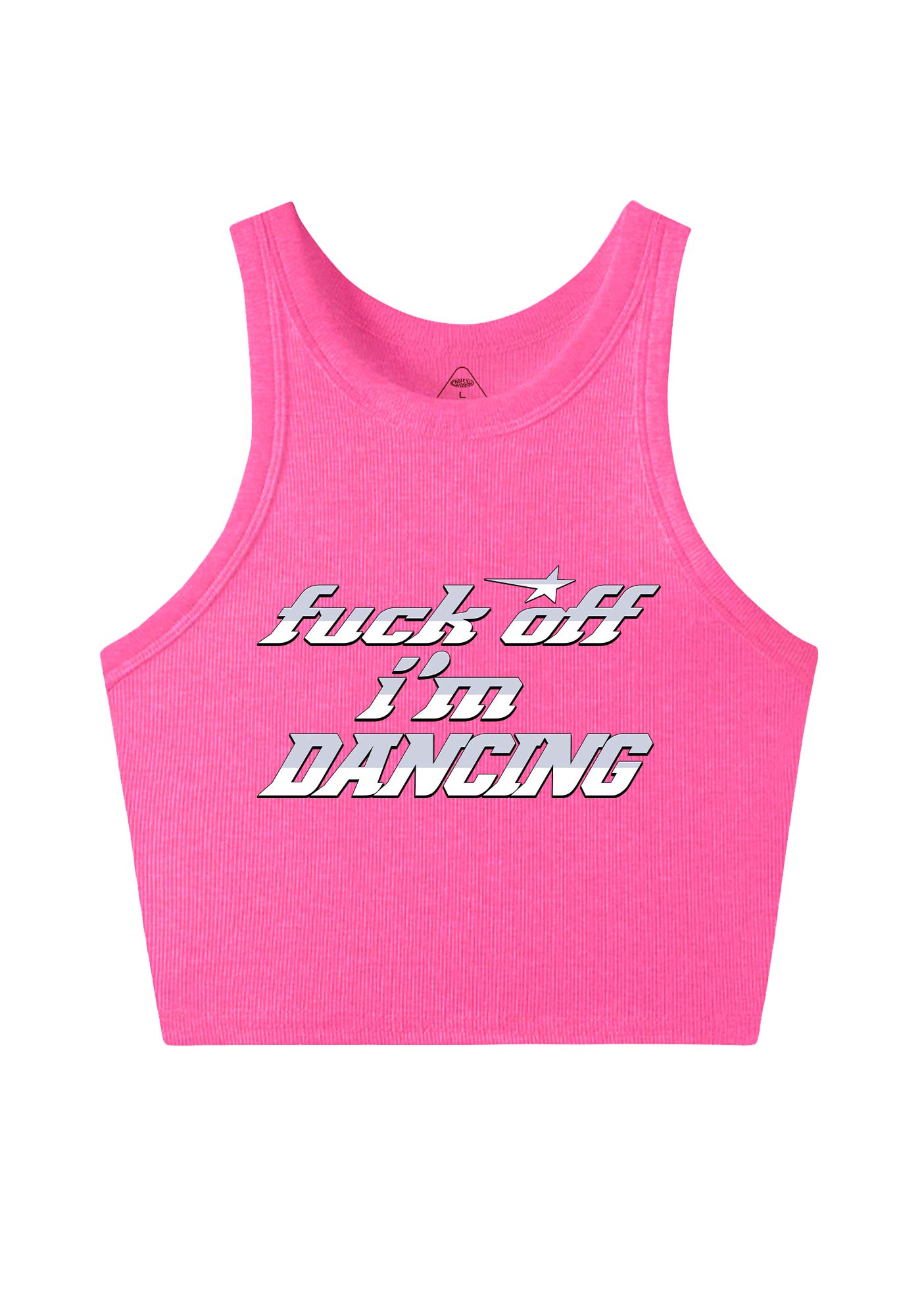 Fxxk Off Im Dancing Y2K Crop Tank Top Cherrykitten