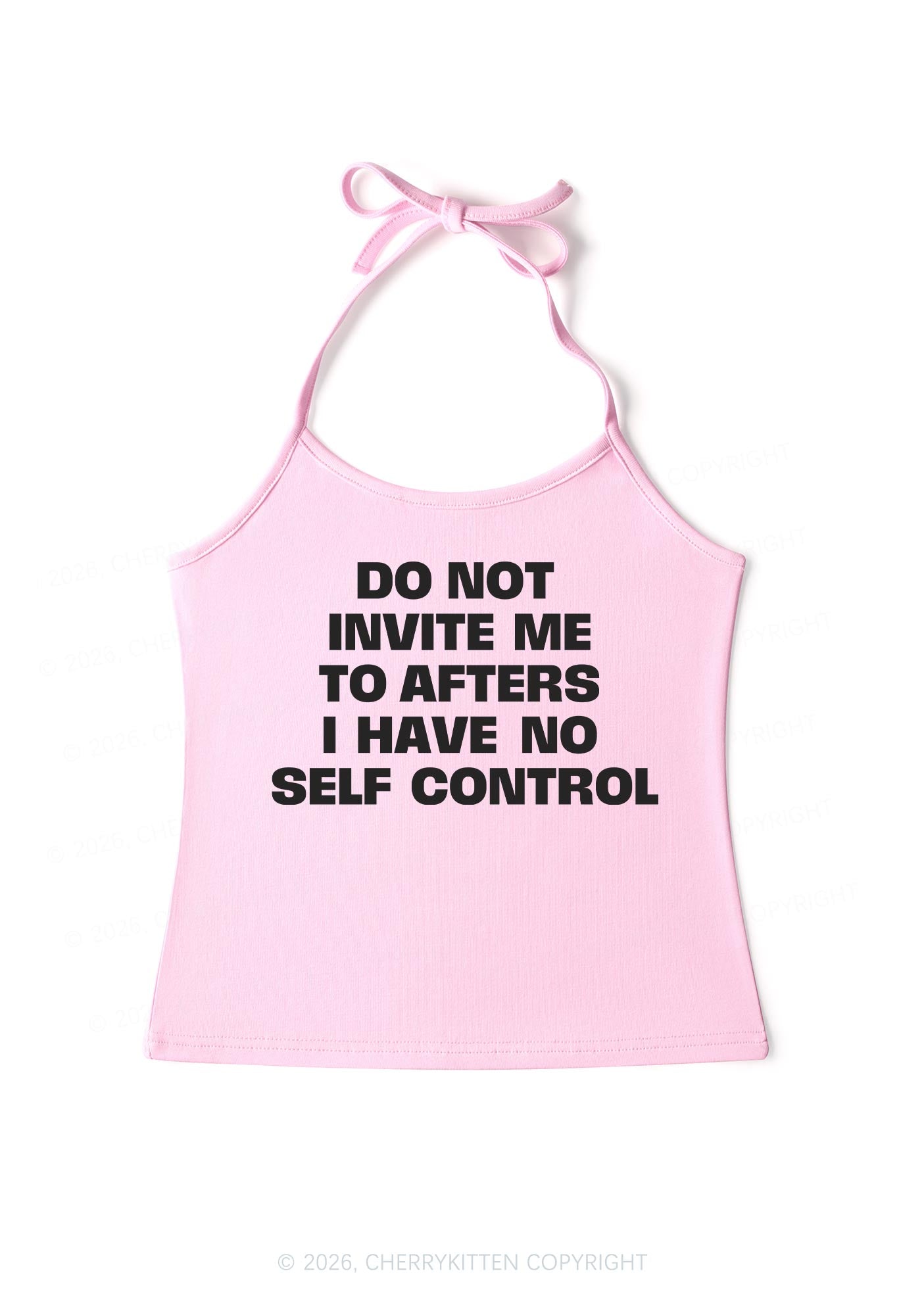 Do Not Invite Me To Afters Y2K Halter Neck Cami Cherrykitten