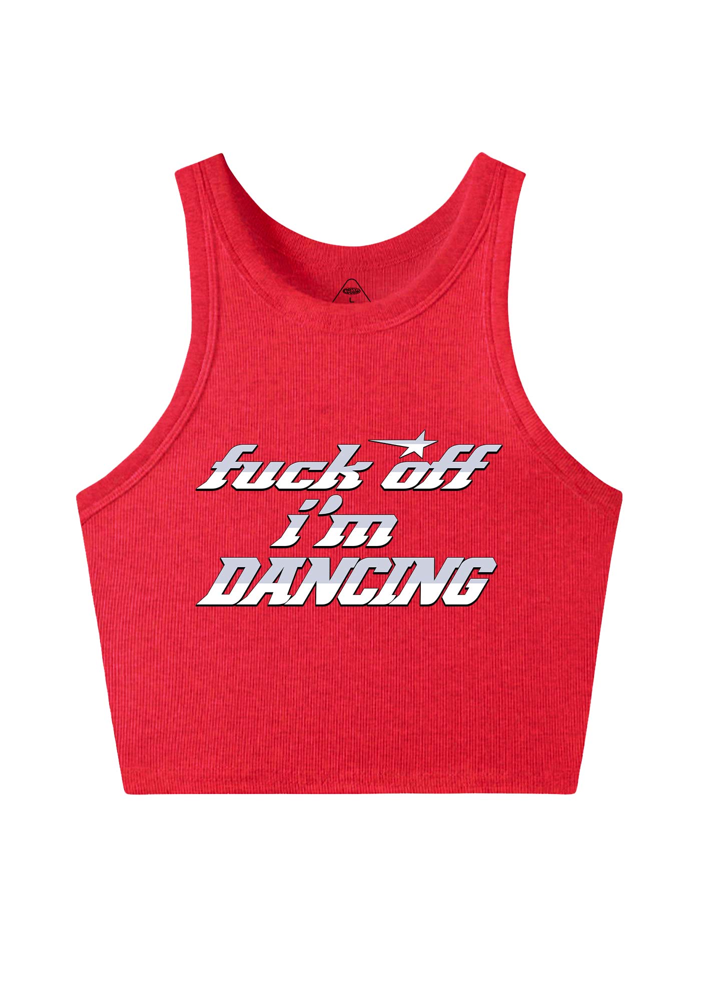 Fxxk Off Im Dancing Y2K Crop Tank Top Cherrykitten