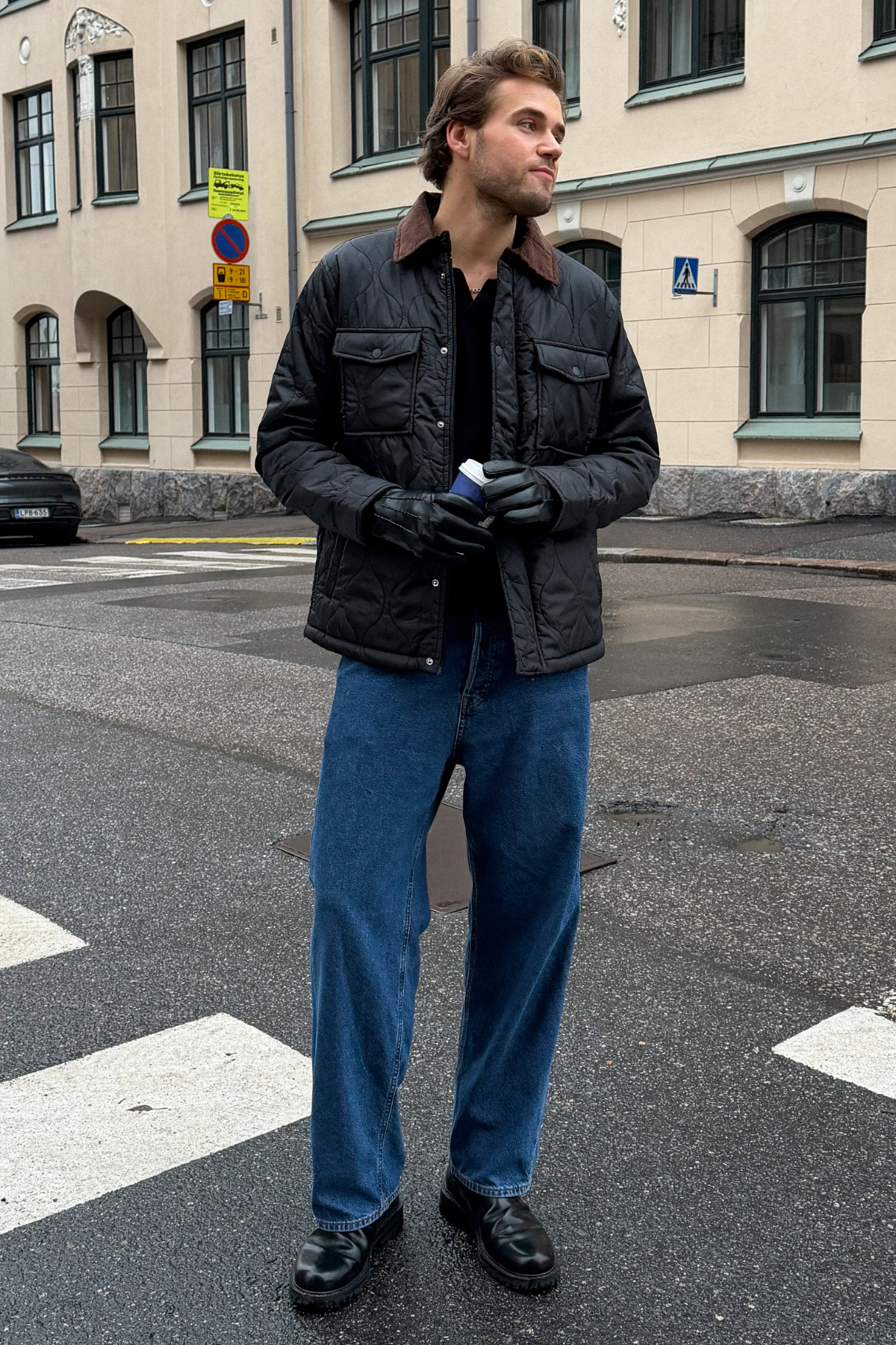 Relaxed Fit Jeans - Dark Blue Denim