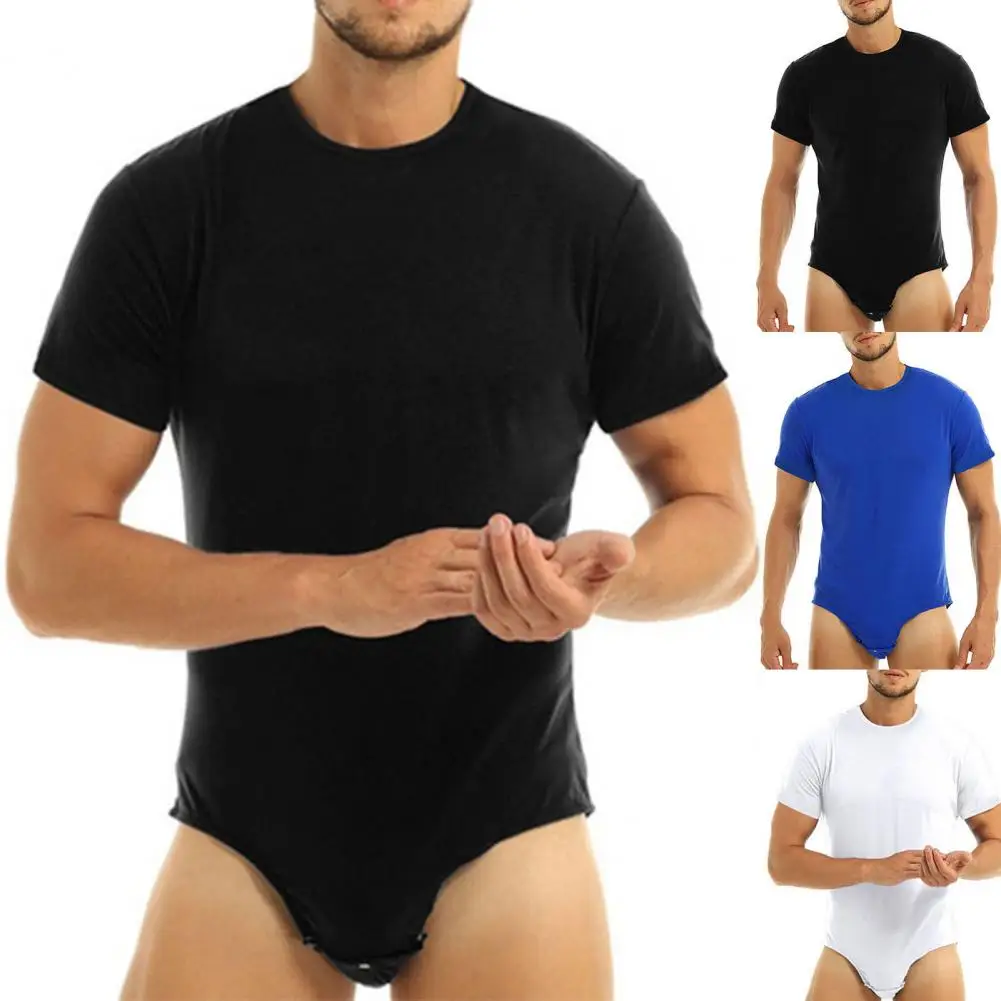 Mens Button Crotch Bodysuit 