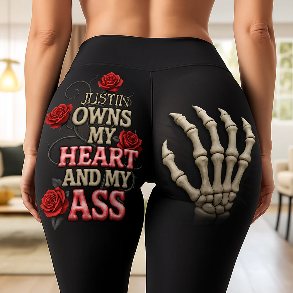 Skeleton Hand Personalized Funny Gifts For Her Leggings 