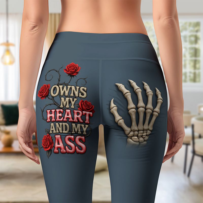 Skeleton Hand Personalized Funny Gifts For Her Leggings 