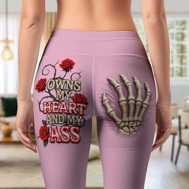 Skeleton Hand Personalized Funny Gifts For Her Leggings 