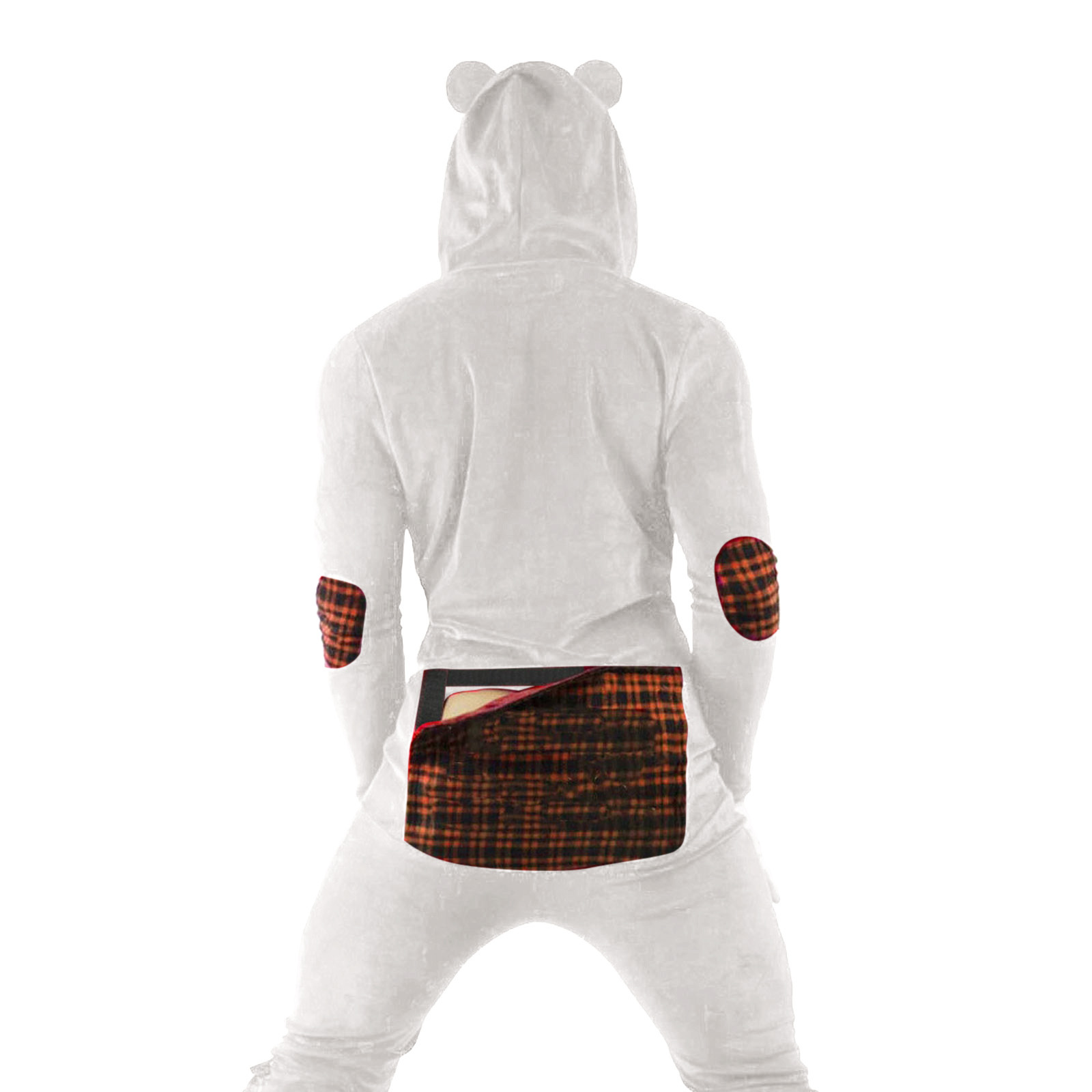  Men's Hooded Pajamas Button Flap Jumpsuit 