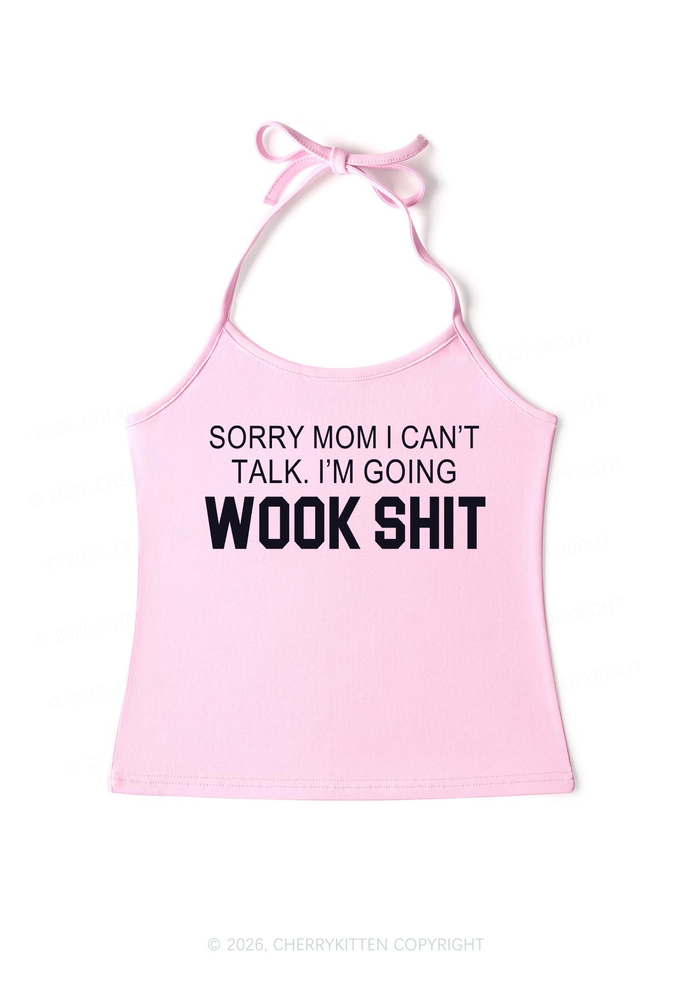 Im Going Wook Shxt Y2K Halter Neck Cami Cherrykitten