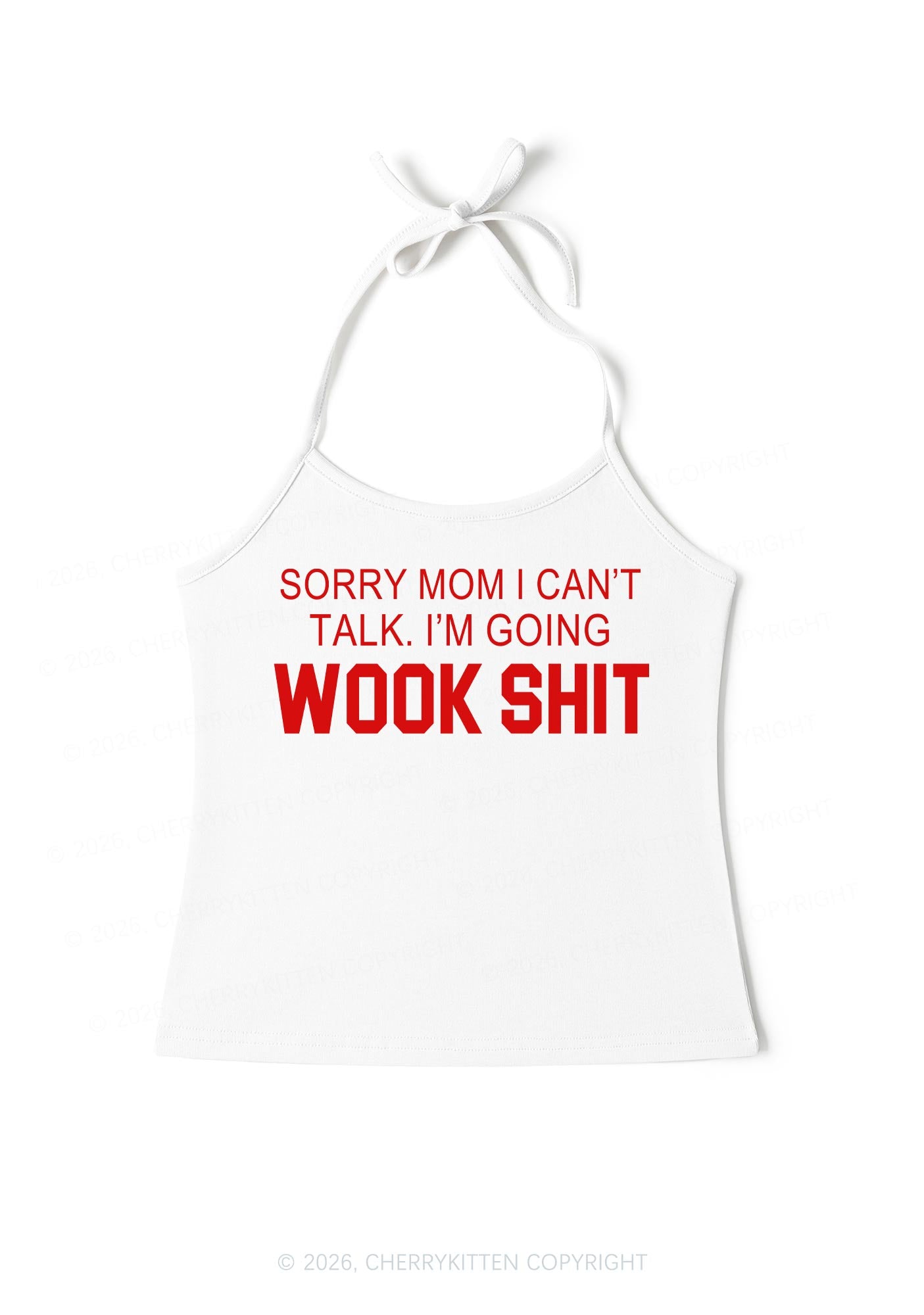 Im Going Wook Shxt Y2K Halter Neck Cami Cherrykitten