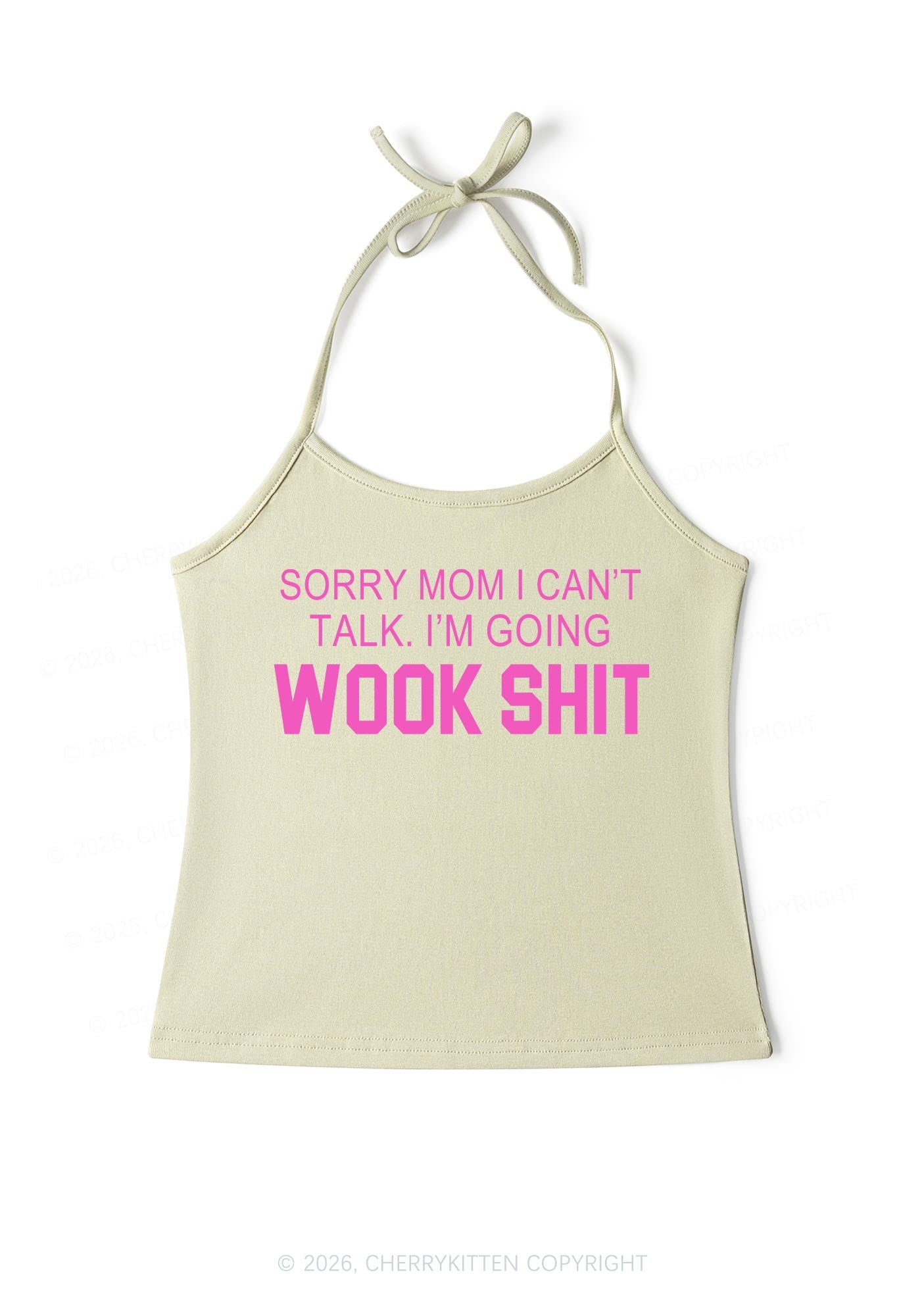 Im Going Wook Shxt Y2K Halter Neck Cami Cherrykitten
