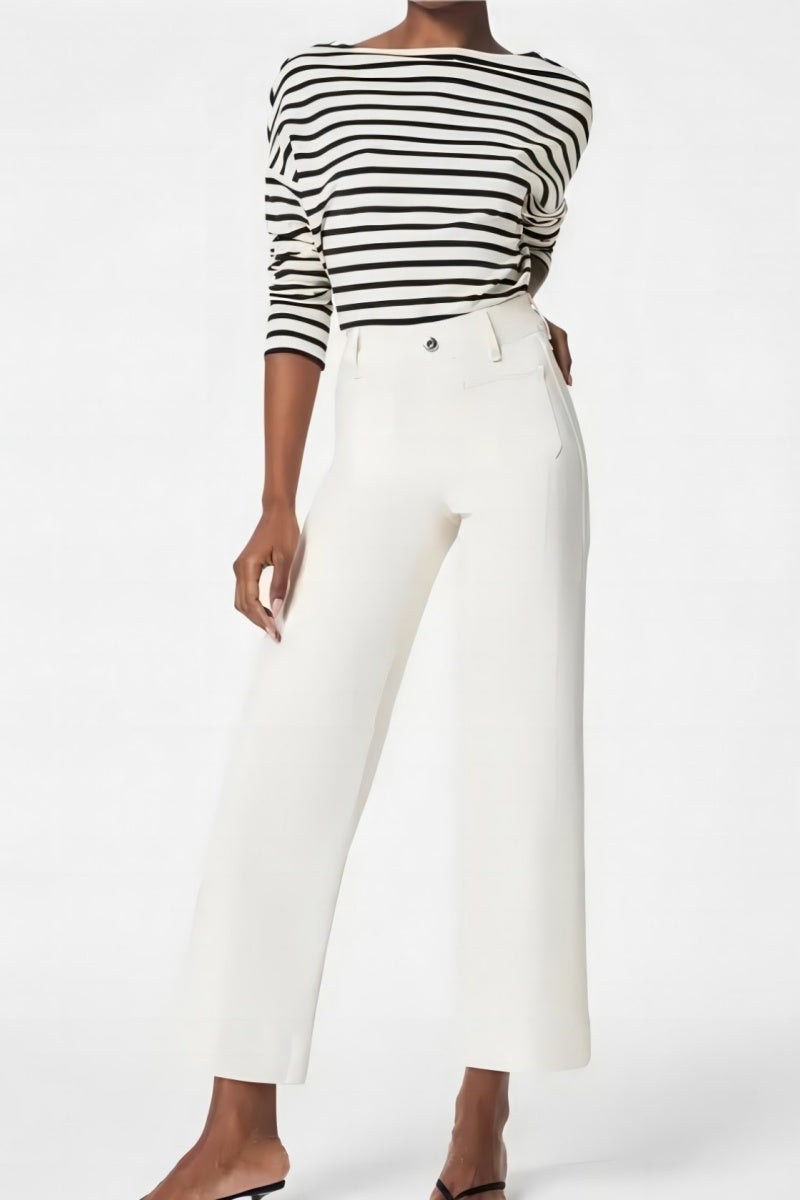 Elongating High-Waist Microflare Jeans