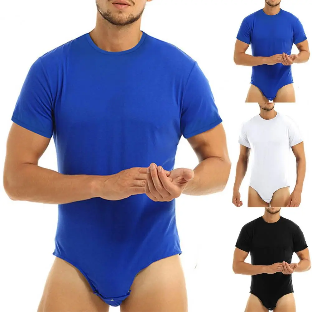 Mens Button Crotch Bodysuit 