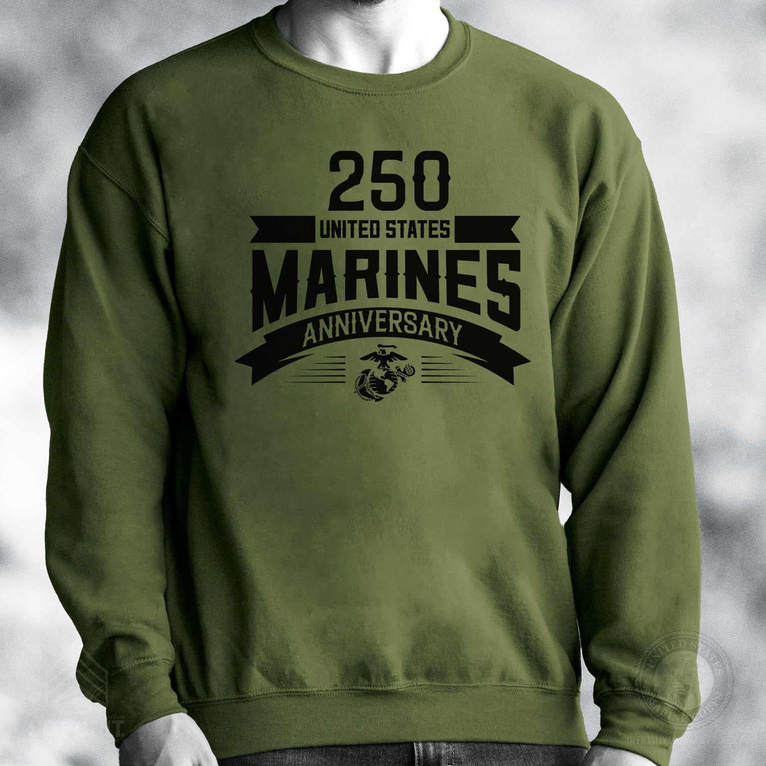 USMC 250th Anniversary Ribbon Sweatshirt