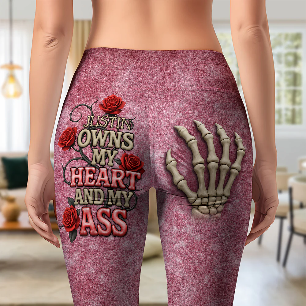 Skeleton Hand Personalized Funny Gifts For Her Leggings 
