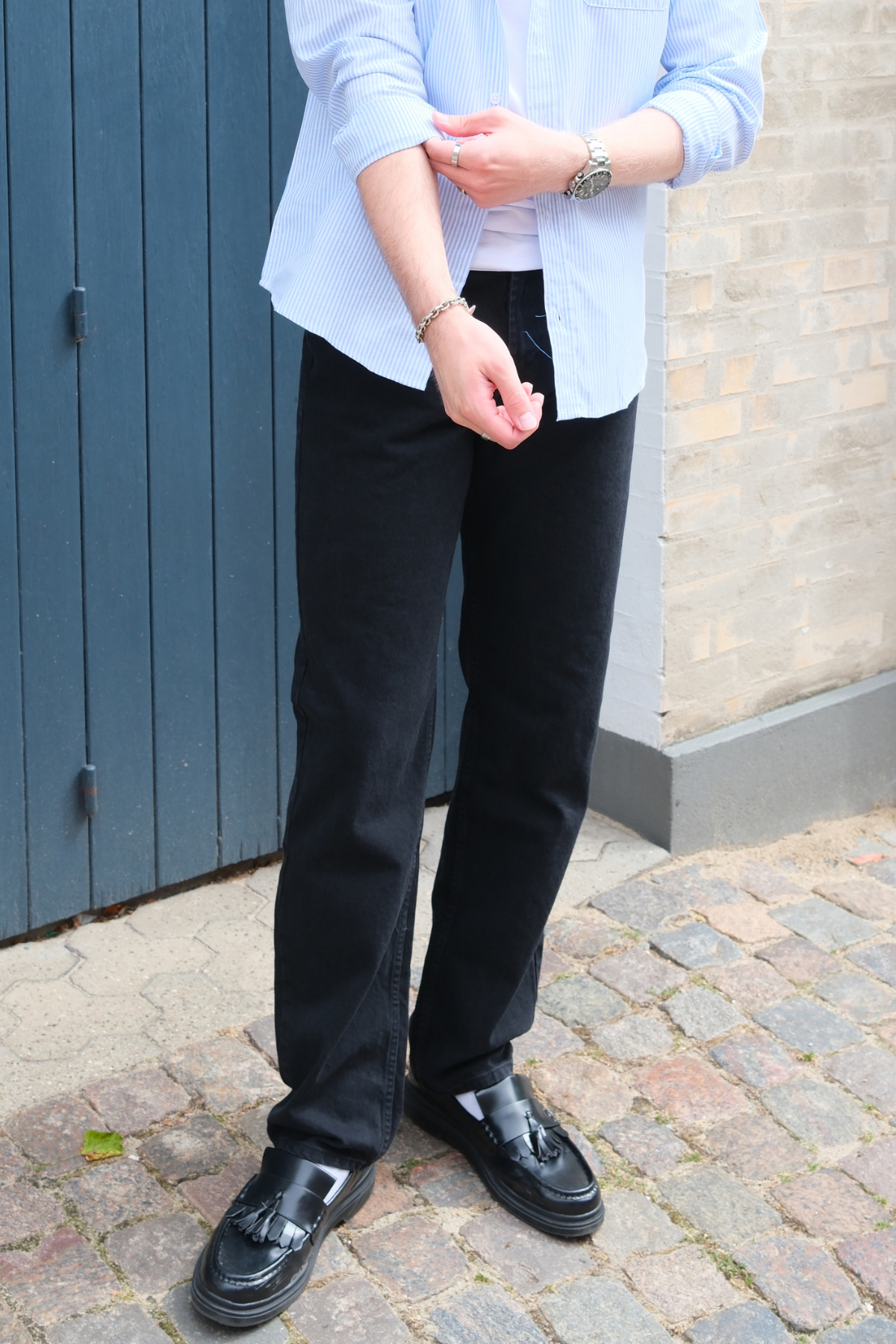 Relaxed Fit Jeans - Solid Black