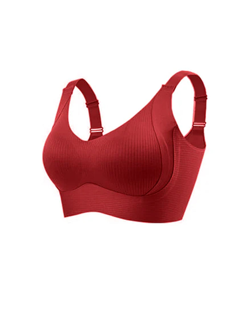 Women's Solid Color Four-Row Adjustable Wire-Free Comfortable bra