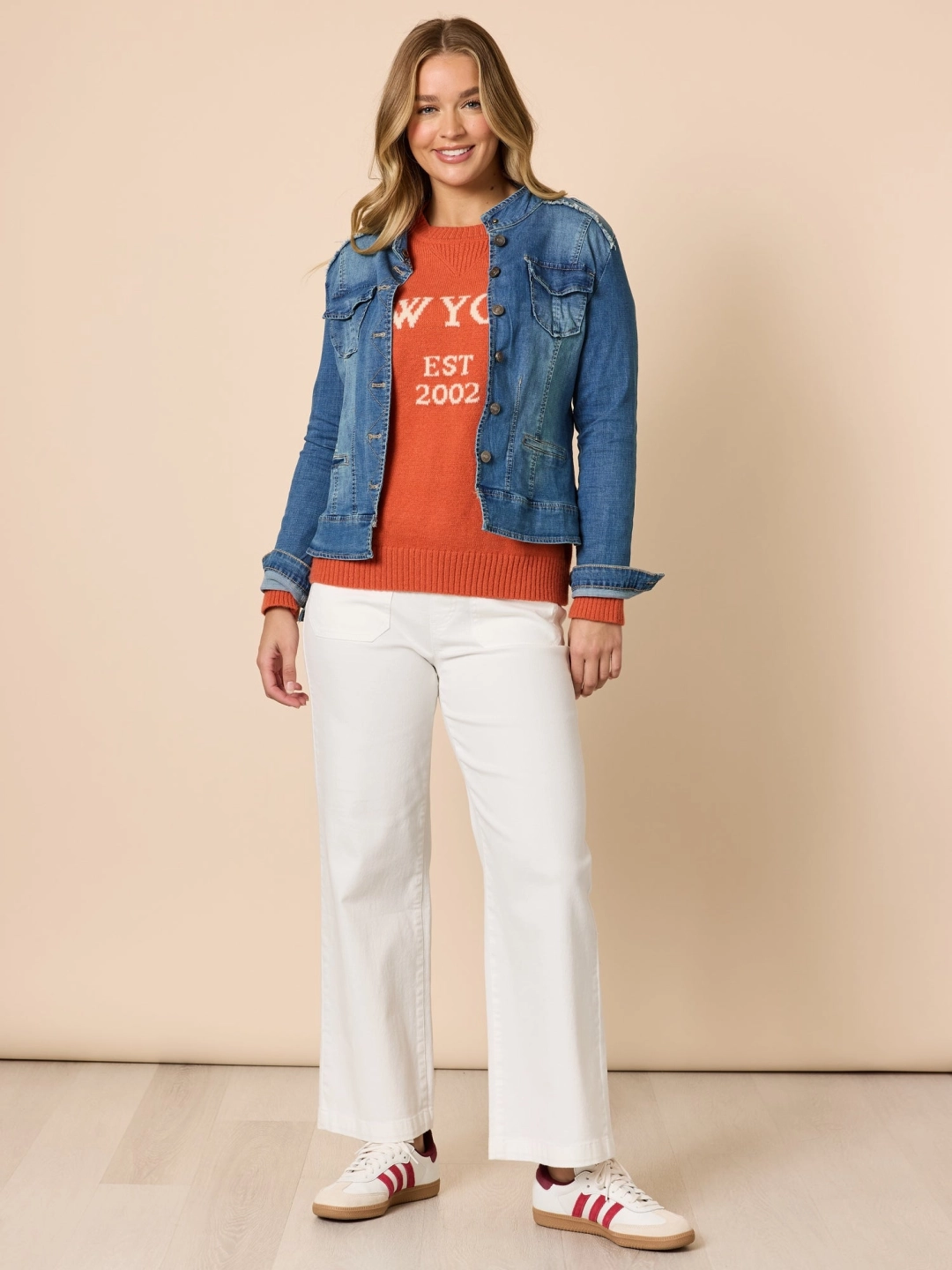 Carpenter Stretch Wide Leg Pull On Denim Jean 