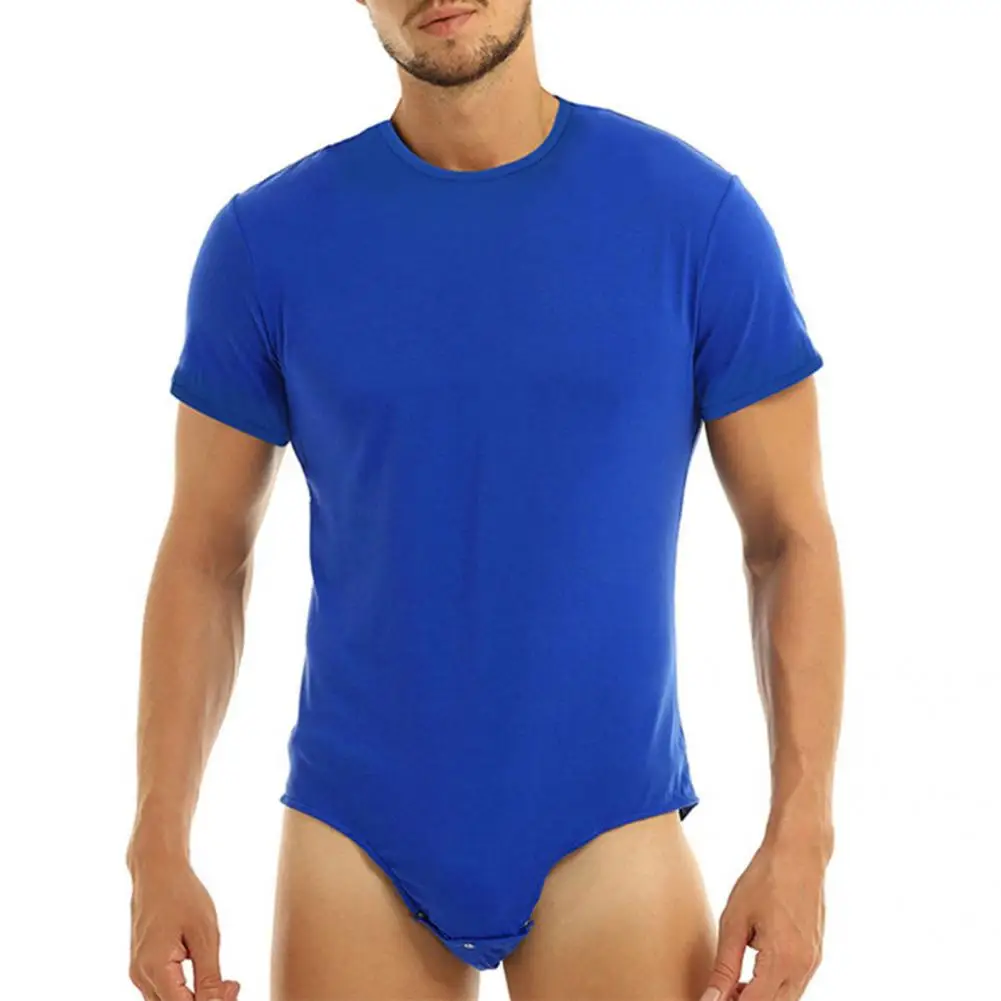 Mens Button Crotch Bodysuit 