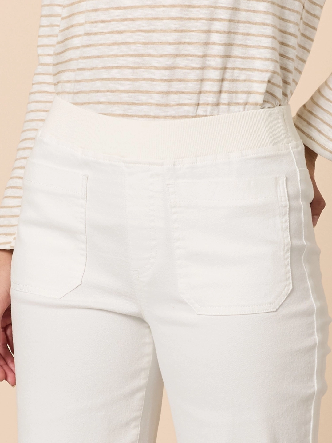 Carpenter Stretch Wide Leg Pull On Denim Jean 