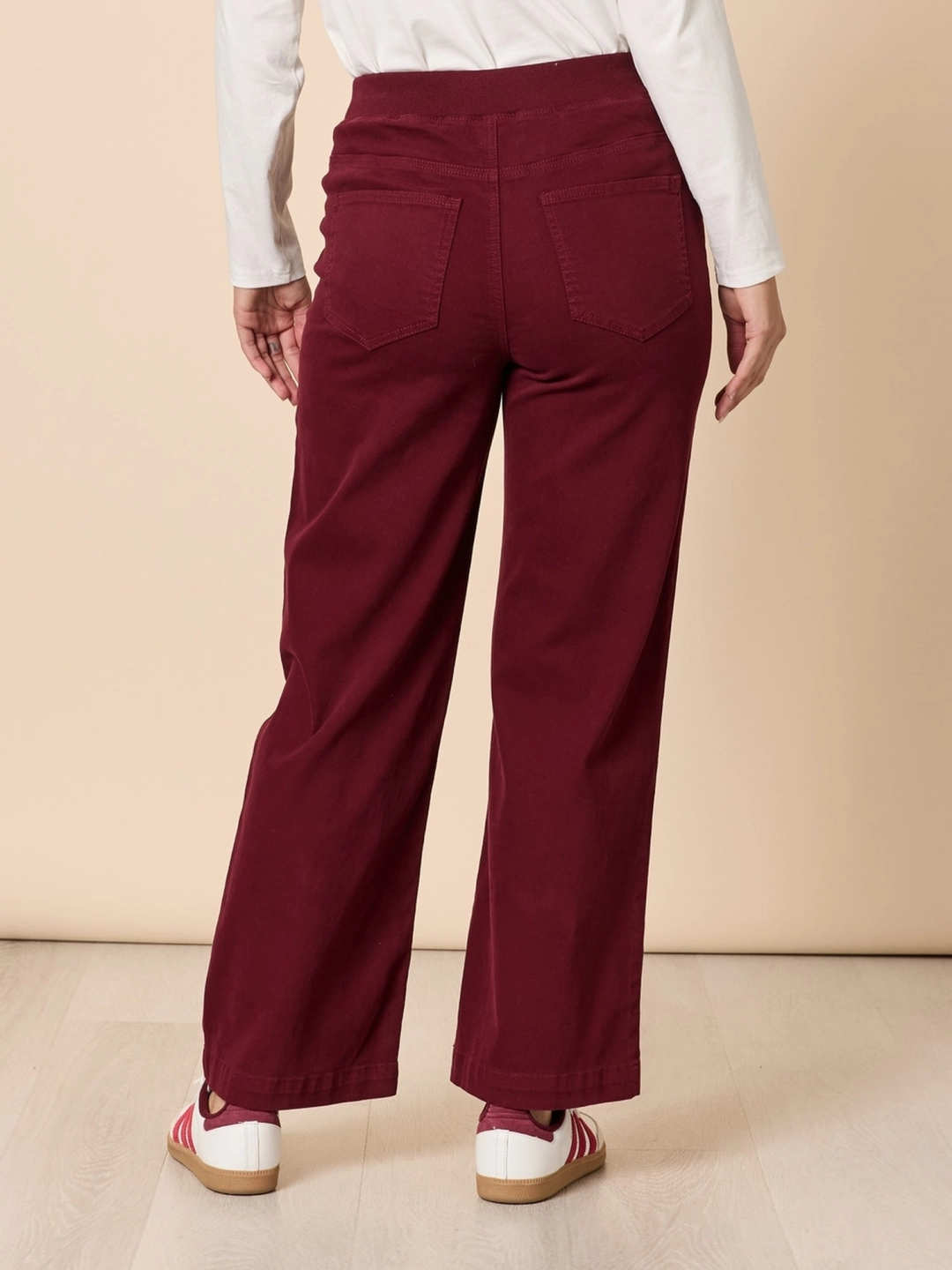 Carpenter Stretch Wide Leg Pull On Denim Jean 