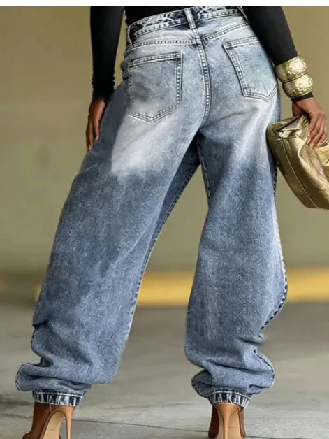 High-Waisted, Cuffed, Distressed Jeans — A Trendy Streetwear Essential and Ultra-Flattering "Magic Pant"