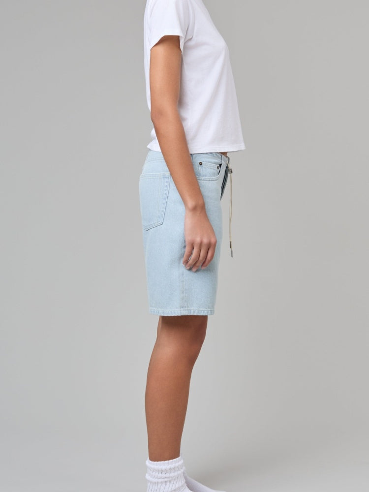 Adjustable  Stretch Denim Shorts