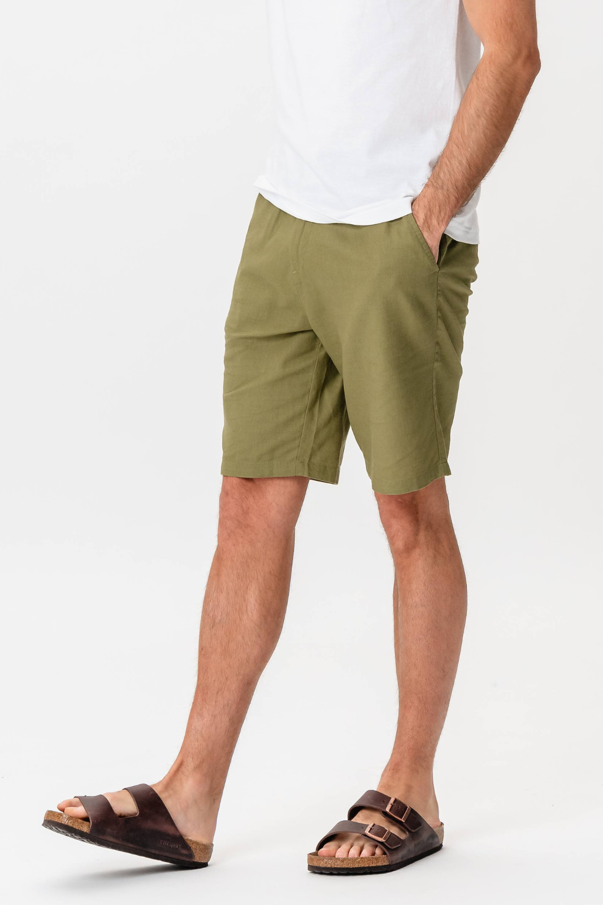 Linen Shorts - Green