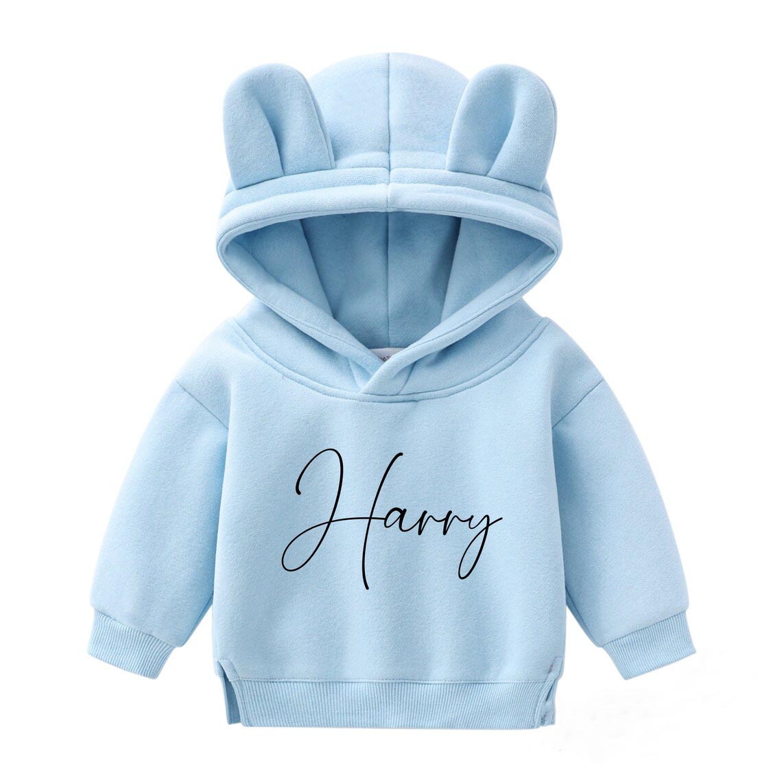 Personalised Bear Hoodie For Baby - With Name For Family