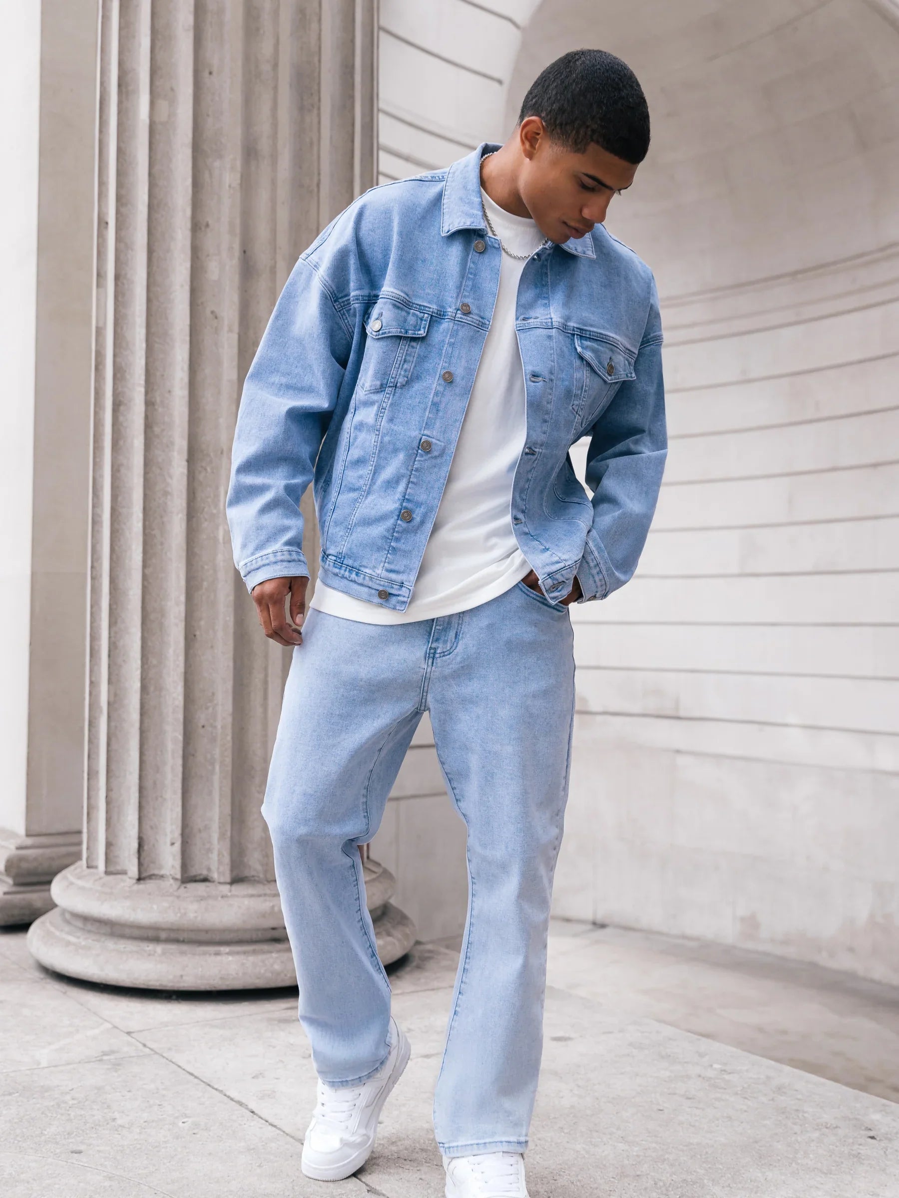 Blacktend Denim Trucker Jacket - Washed Blue