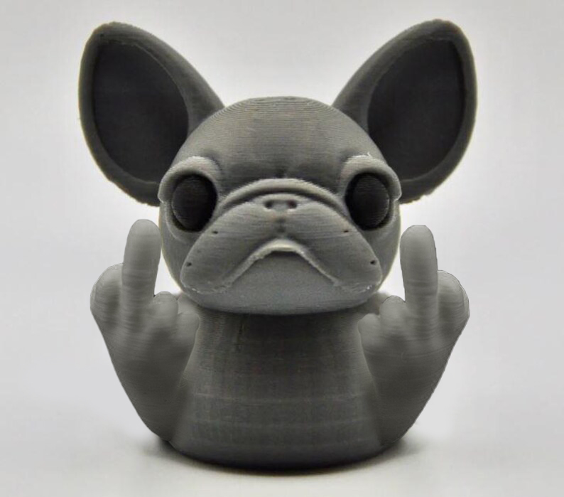 Middle Finger French Bulldog Duck