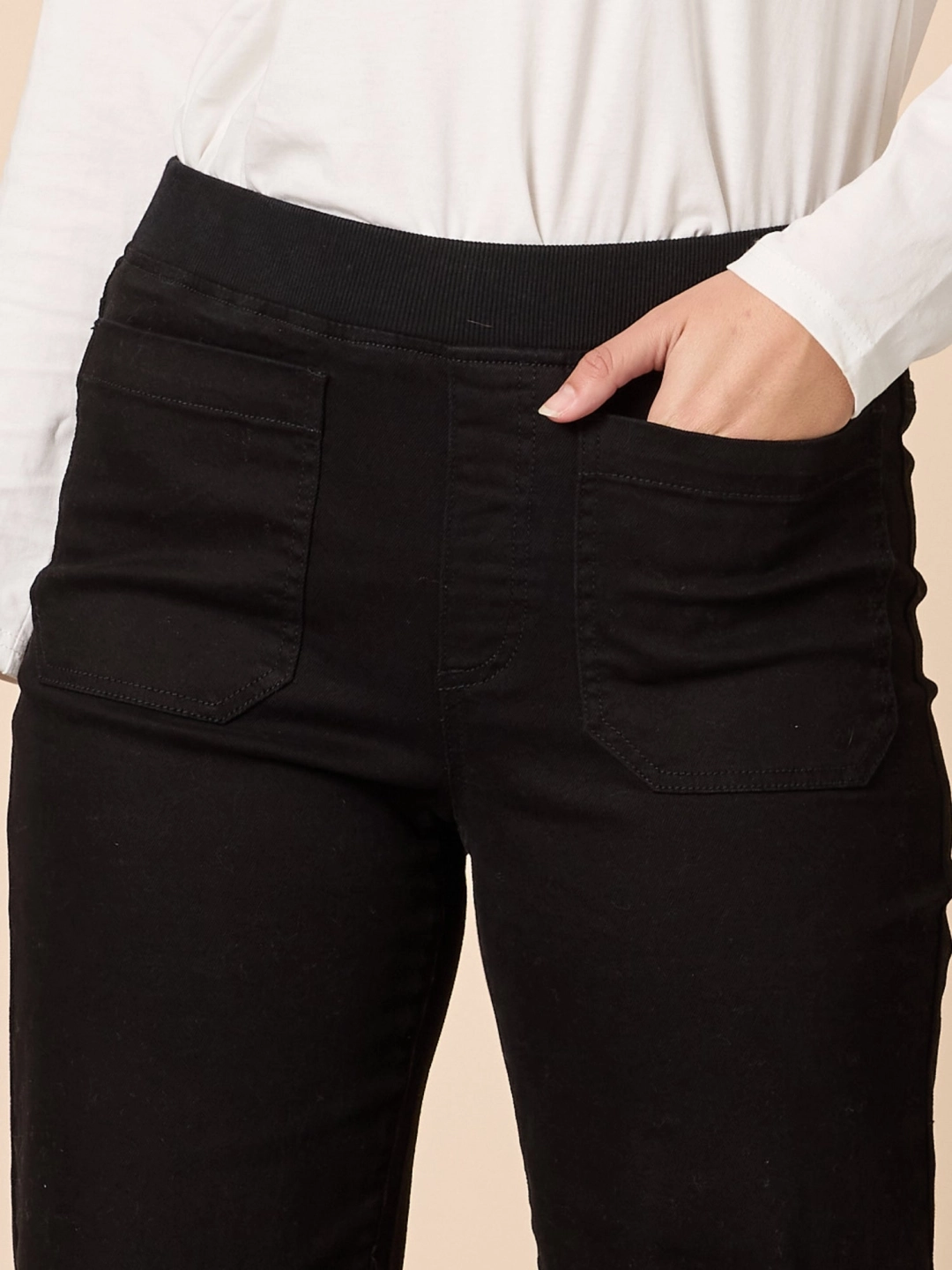 Carpenter Stretch Wide Leg Pull On Denim Jean 
