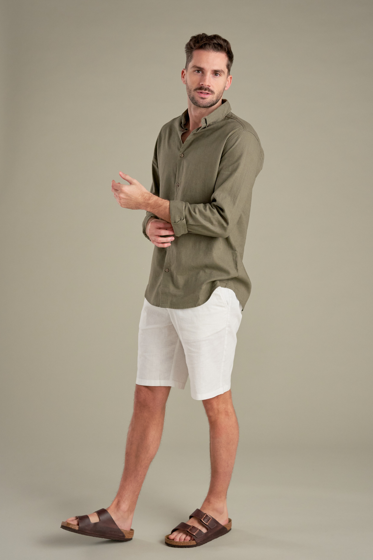 Linen Shorts - White