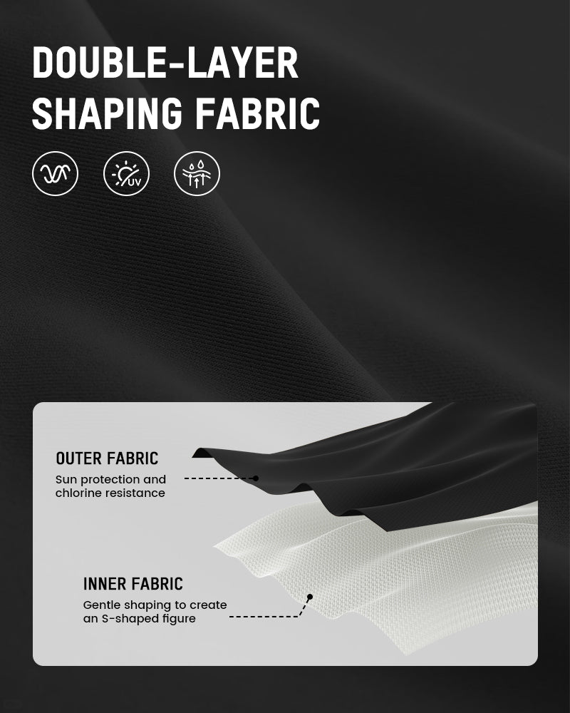 SculptSkin™ AirLift Halter V-Neck Swim Romper