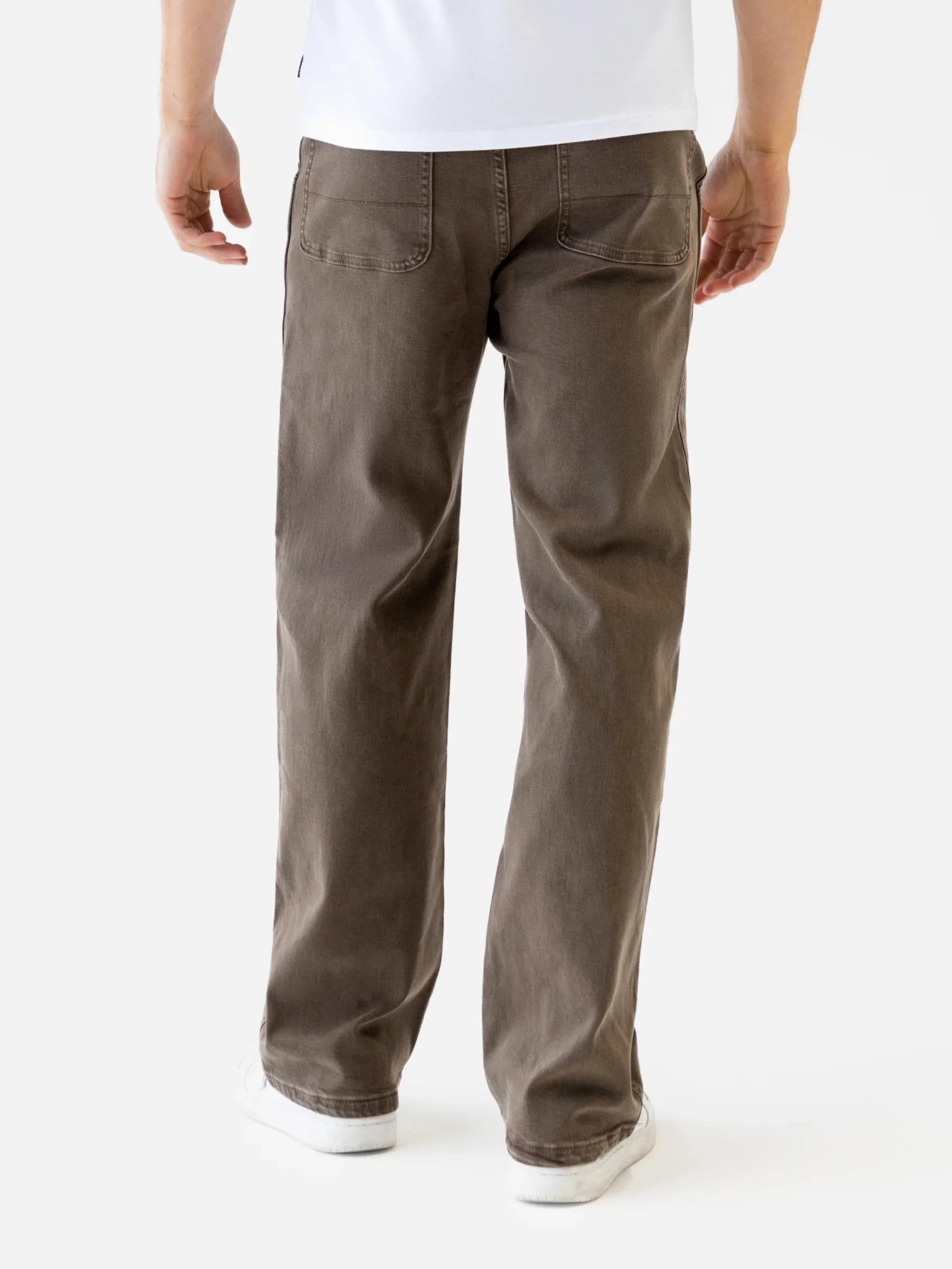 Straight Leg Jeans - Brown
