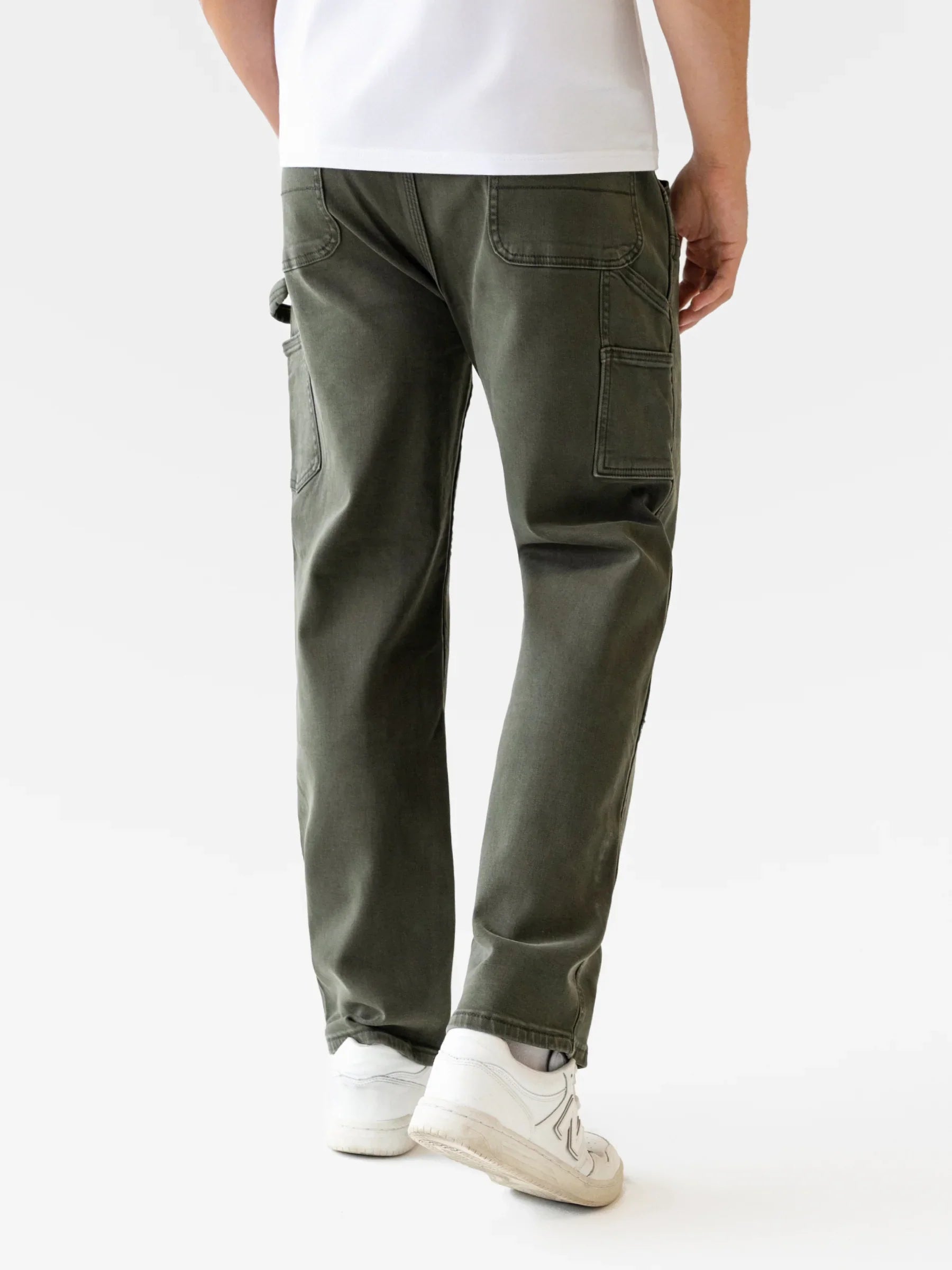 Panel Jeans - Olive Green