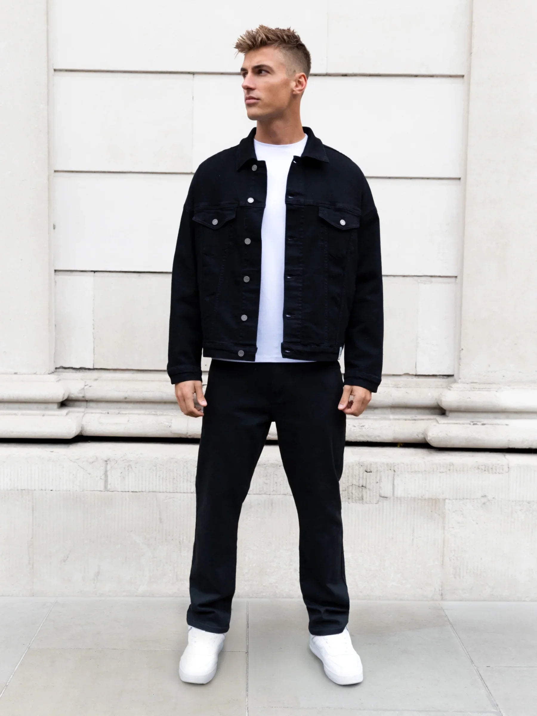 Blacktend Denim Trucker Jacket - Black