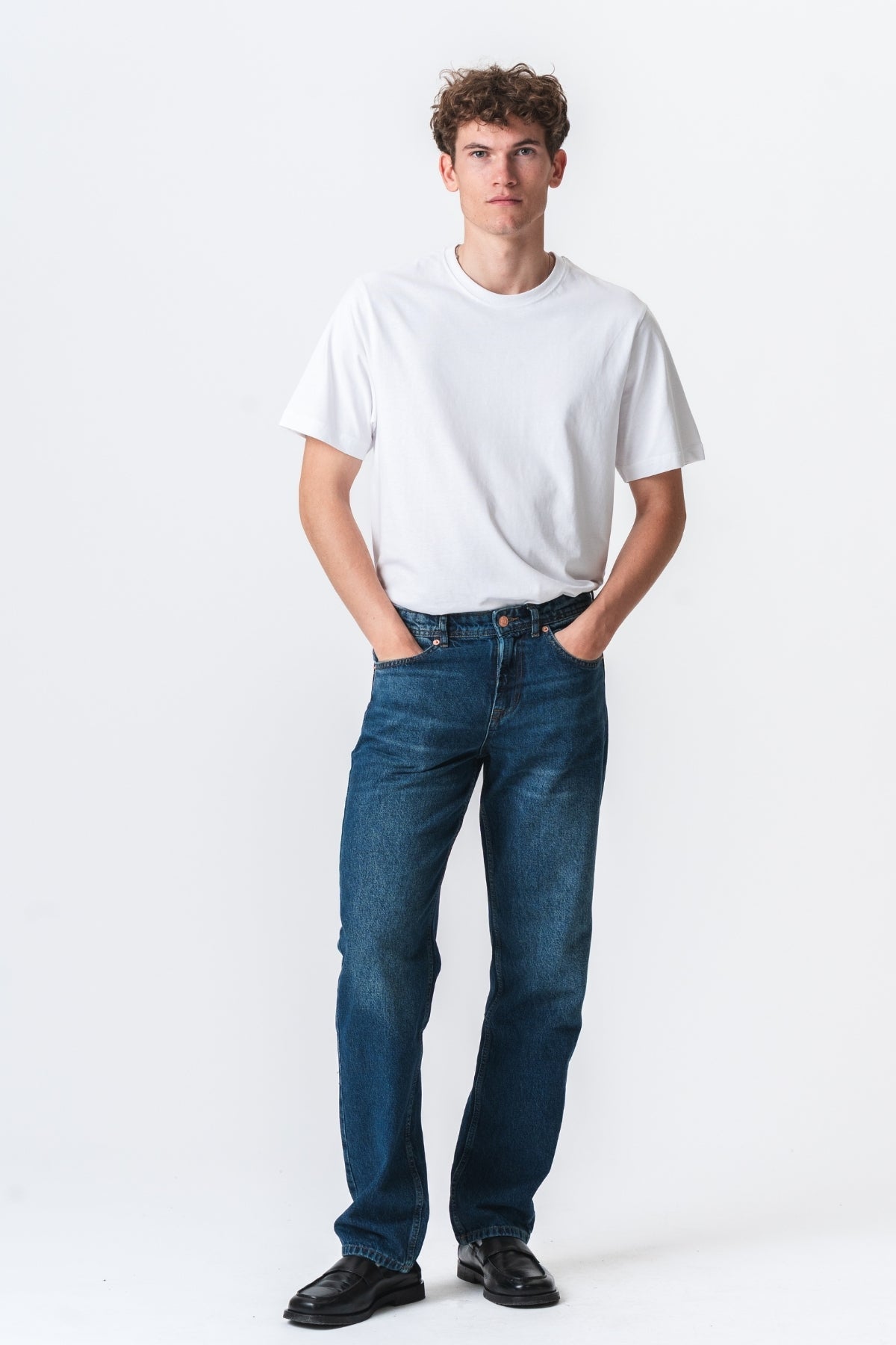Relaxed Fit Jeans - Dark Blue Denim