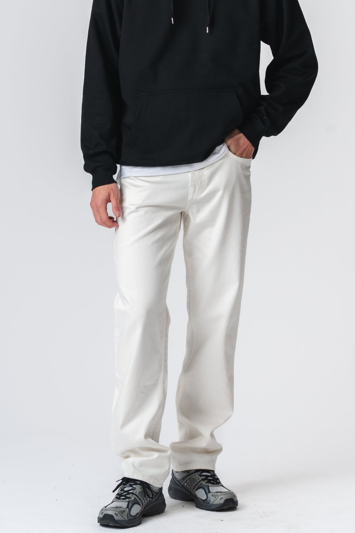 Relaxed Fit Jeans - White Denim