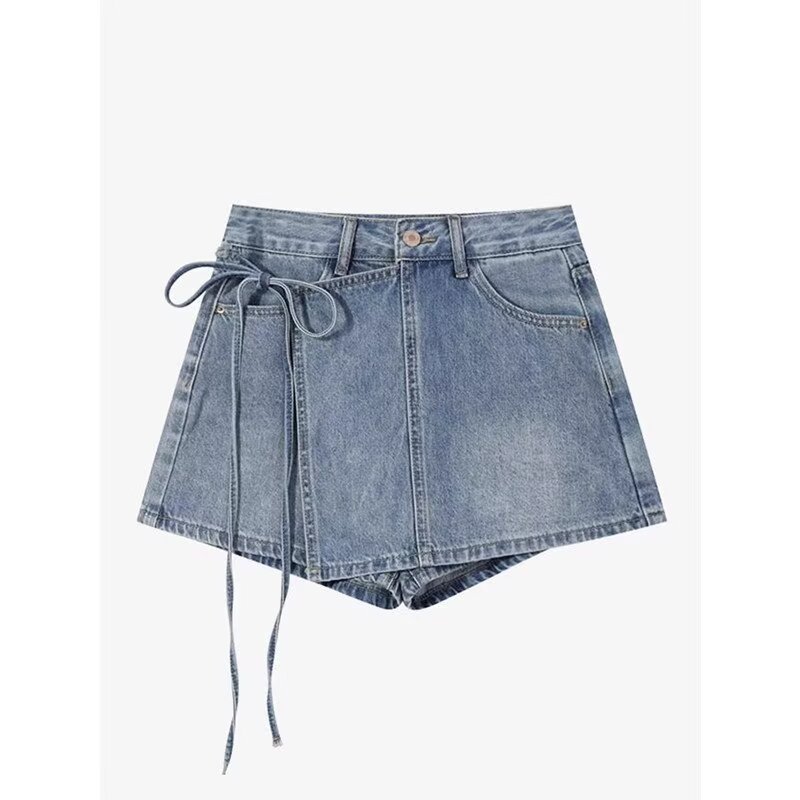 High-Waisted Vintage Denim Skirt