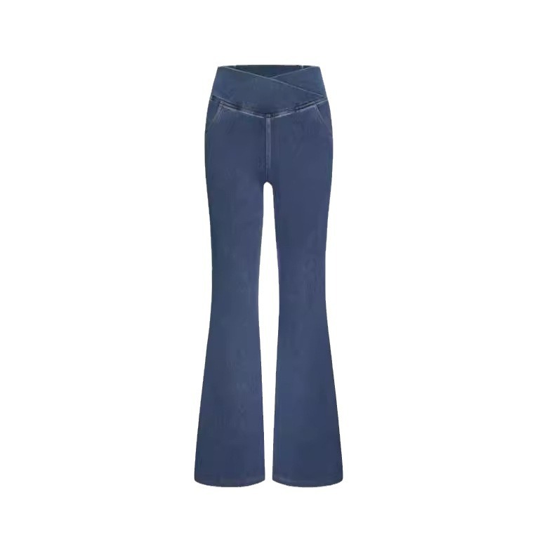 Cross Waist High Waist Flare Jeans | Curvy Fit ✨