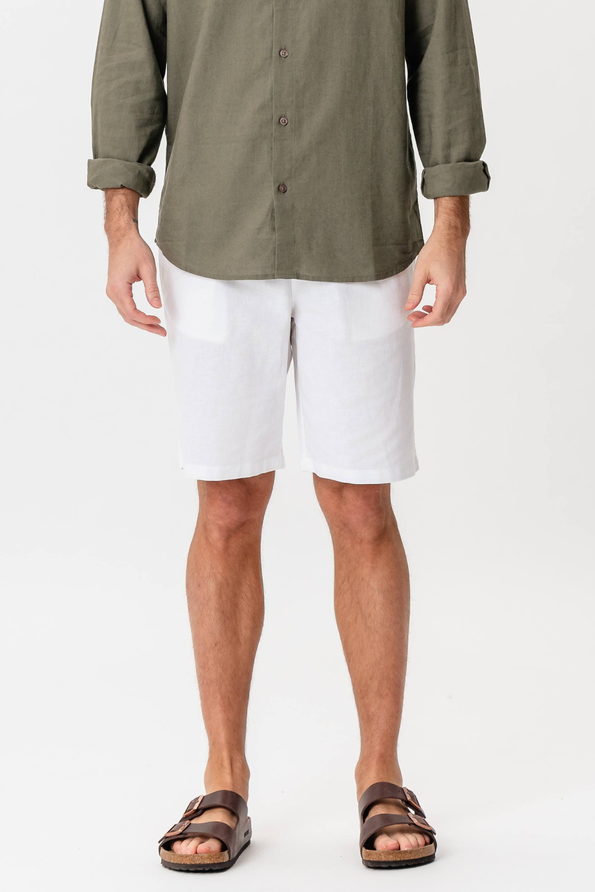 Linen Shorts - White