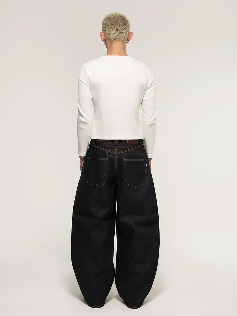 Selvedge Curved Jeans For Men