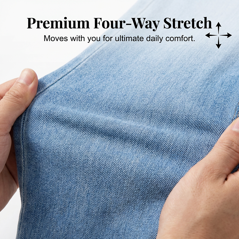 Jean évasé stretch taille haute pour femme