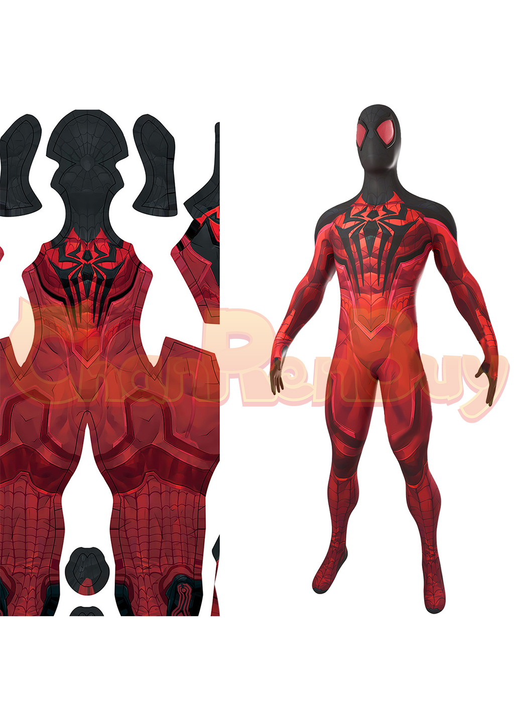 Scarlet Spider Man Costume Marvel Rivals Cosplay Bodysuit
