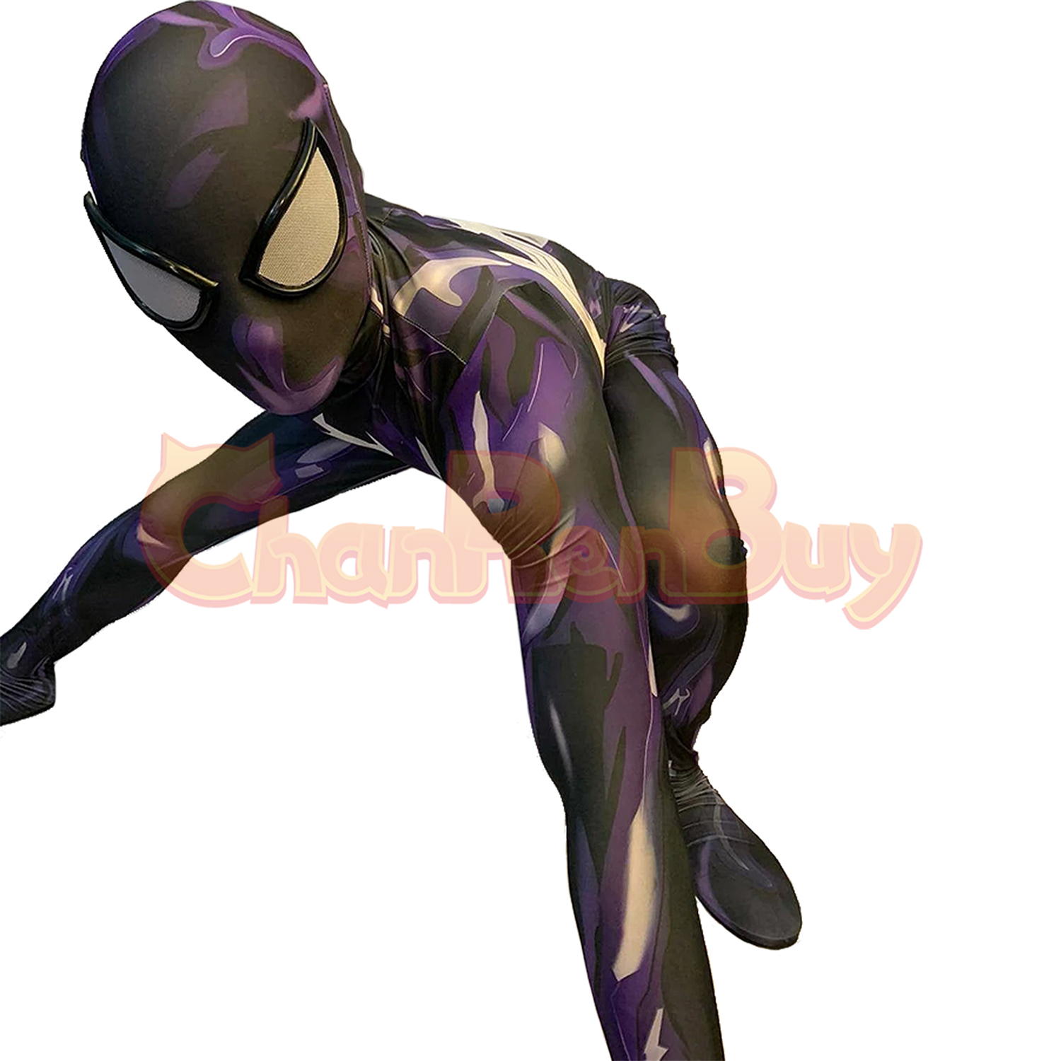 Symbiote Spiderman Costume Bodysuit Cosplay for Adult Kids