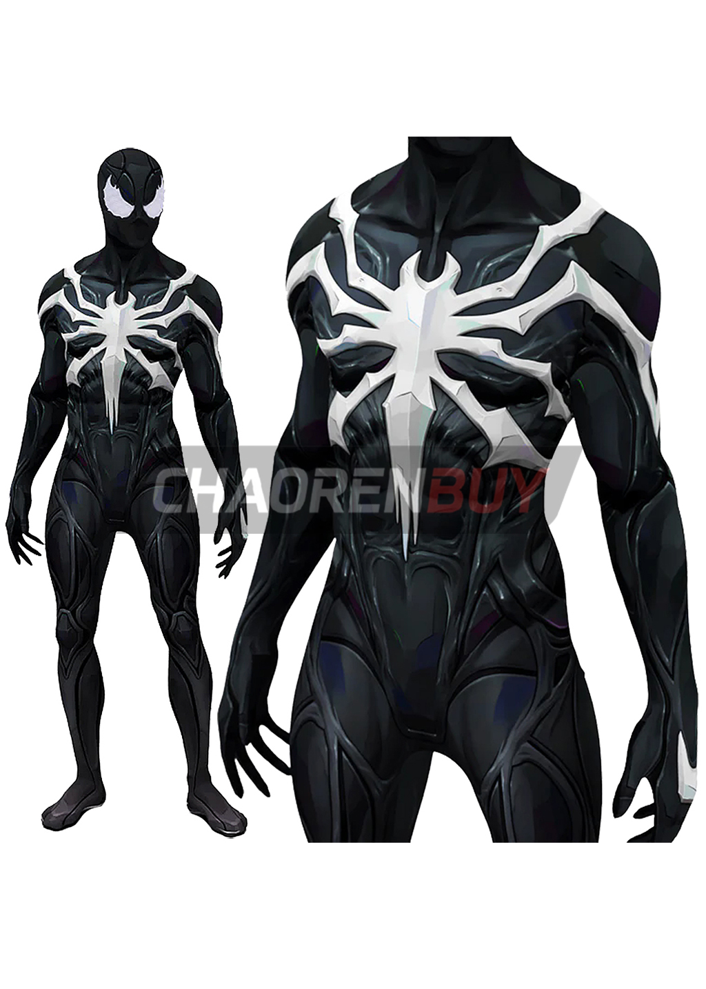 Symbiote Spider-Man Costume Marvel Rivals Cosplay Bodysuit for Adult Kids