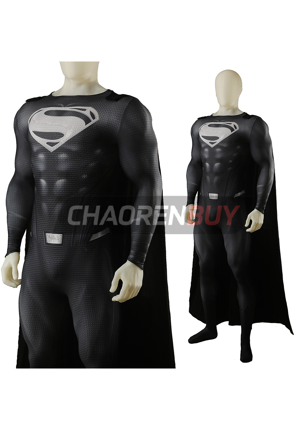 Superhero Man Costume Zack Snyder Cosplay Bodysuit for Adult Kids