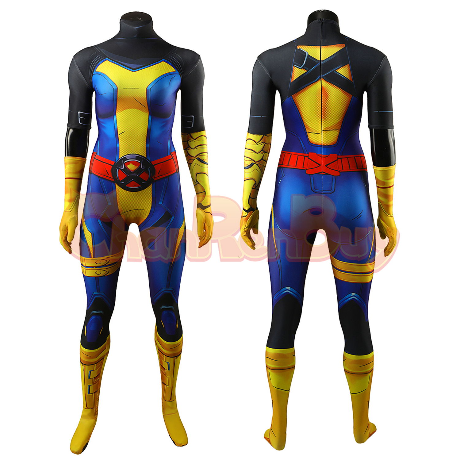 Retro X‑Uniform Magik Costume Marvel Rivals Bodysuit Cosplay for Adult Kids